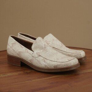 Women's Tan and Cream Loafers